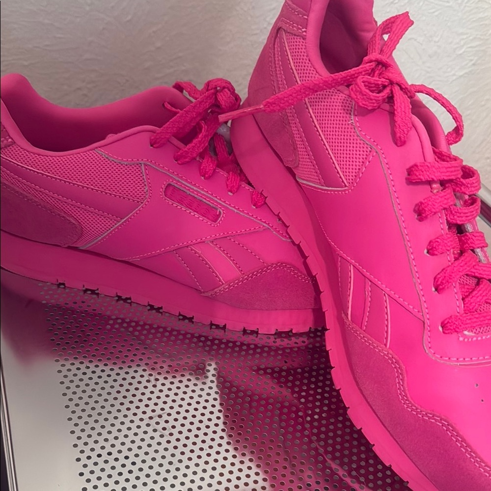 Reebok Pink Monochrome Sneakers with Chunky Sole